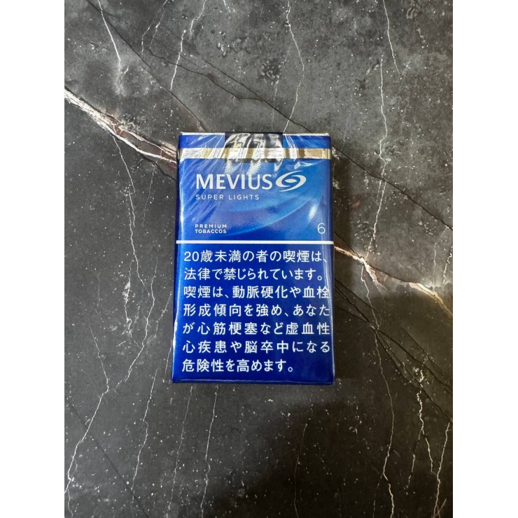 MEVIUS SUPER LIGHTS 6 SOFT PACK CHARCOAL FILTER JAPAN (Пачка)