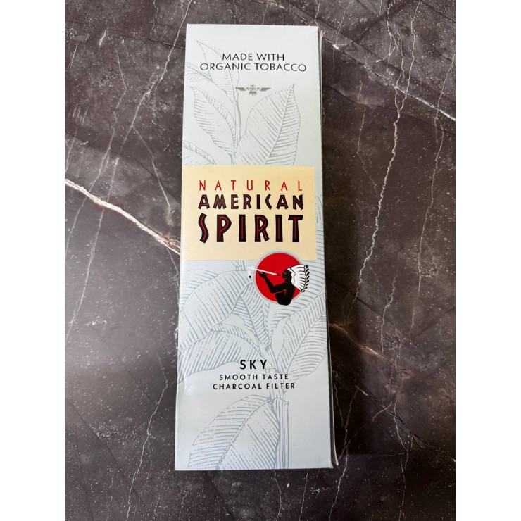 American Spirit Natural SKY SMOOTH TASTE CHARCOAL FILTER США (Блок)