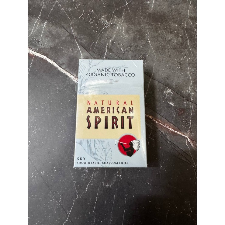 American Spirit Natural SKY SMOOTH TASTE CHARCOAL FILTER США (Пачка)